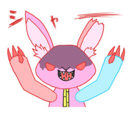 Carnivorous rabbit and herbivorous bear sticker #7166926