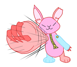 Carnivorous rabbit and herbivorous bear sticker #7166927