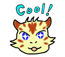 Kitten and cockatiel sticker #7168690