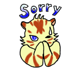 Kitten and cockatiel sticker #7168691