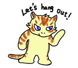 Kitten and cockatiel sticker #7168694