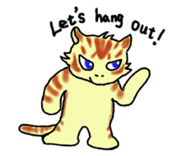 Kitten and cockatiel sticker #7168694