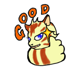 Kitten and cockatiel sticker #7168702