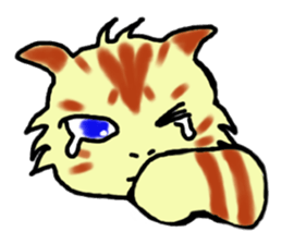 Kitten and cockatiel sticker #7168703