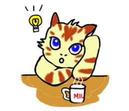 Kitten and cockatiel sticker #7168707