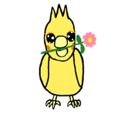 Kitten and cockatiel sticker #7168711