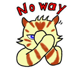 Kitten and cockatiel sticker #7168714