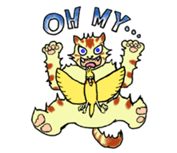 Kitten and cockatiel sticker #7168715