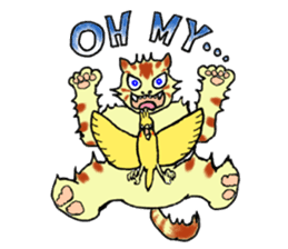 Kitten and cockatiel sticker #7168715