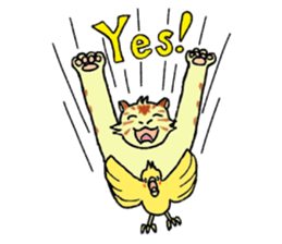 Kitten and cockatiel sticker #7168721