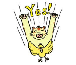 Kitten and cockatiel sticker #7168721