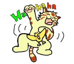 Kitten and cockatiel sticker #7168722