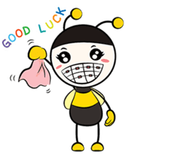 don't worry bee happy sticker #7169249