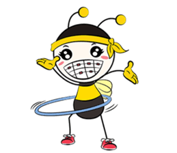 don't worry bee happy sticker #7169262