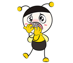 don't worry bee happy sticker #7169268