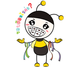 don't worry bee happy sticker #7169279