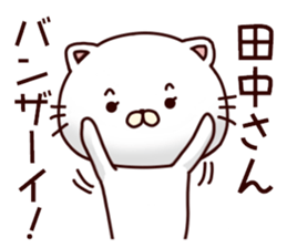 White cat that is kept of Tanaka sticker #7170091