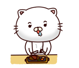 White cat that is kept of Tanaka sticker #7170109