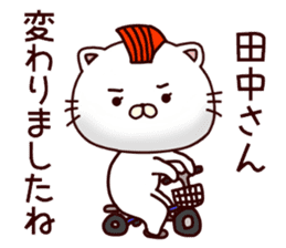 White cat that is kept of Tanaka sticker #7170116