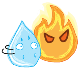 Water and Fire (Dr.apple) sticker #7171360