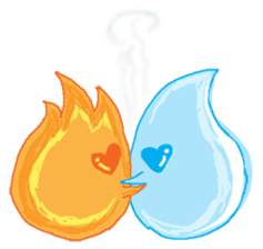 Water and Fire (Dr.apple) sticker #7171362