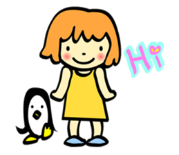 The Zu funny animal and girls sticker #7173224