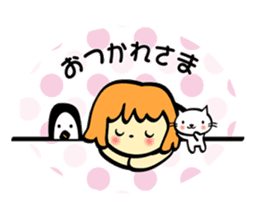 The Zu funny animal and girls sticker #7173234