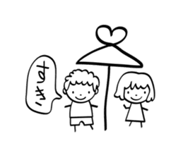 The Zu funny animal and girls sticker #7173240