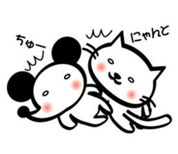 The Zu funny animal and girls sticker #7173250