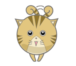 Brown Big Head Cat sticker #7173586