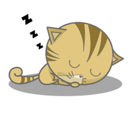 Brown Big Head Cat sticker #7173587