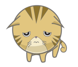 Brown Big Head Cat sticker #7173589