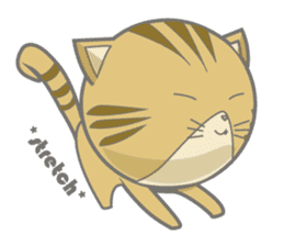 Brown Big Head Cat sticker #7173590
