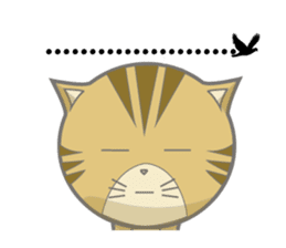 Brown Big Head Cat sticker #7173592