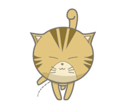 Brown Big Head Cat sticker #7173596