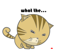 Brown Big Head Cat sticker #7173599