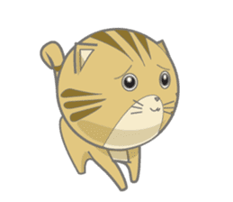 Brown Big Head Cat sticker #7173601