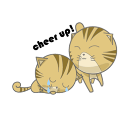 Brown Big Head Cat sticker #7173602