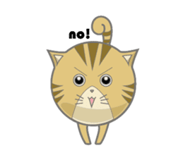 Brown Big Head Cat sticker #7173603