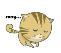 Brown Big Head Cat sticker #7173604