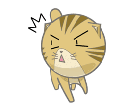 Brown Big Head Cat sticker #7173606