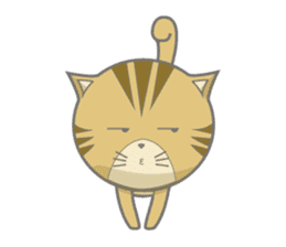Brown Big Head Cat sticker #7173607