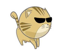 Brown Big Head Cat sticker #7173609