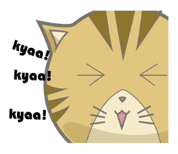 Brown Big Head Cat sticker #7173611