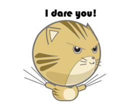 Brown Big Head Cat sticker #7173612