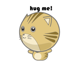 Brown Big Head Cat sticker #7173617