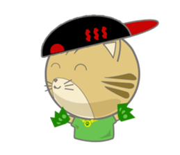 Brown Big Head Cat sticker #7173619