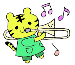 Stamp of Mr. tiger  and Mr. trombone. sticker #7173904