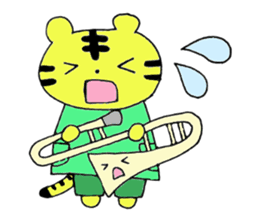 Stamp of Mr. tiger  and Mr. trombone. sticker #7173905