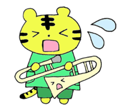 Stamp of Mr. tiger and Mr. trombone. sticker #7173905